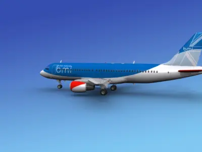 Airbus A320 British BMI 3D model