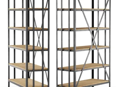 Metal rack middle  Low-poly 3D model