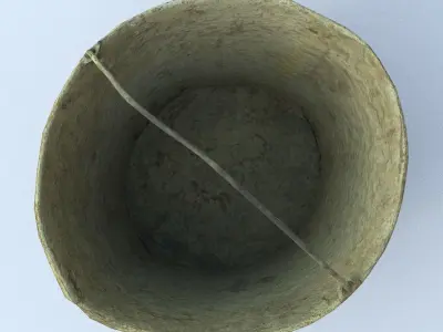 Dirty Bucket Low Poly Low-poly 3D model