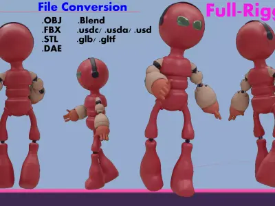 3D Robot Low-poly 3D model purchase