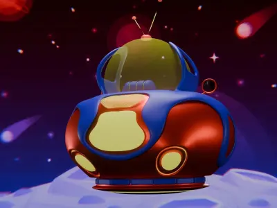 Stylized Spaceship  3D model