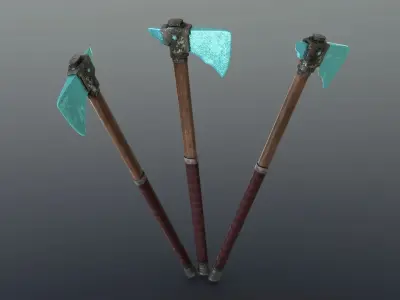 Axe - Diamond Low-poly 3D model
