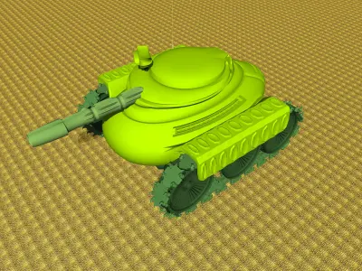 Military Tank-Type 1 Free 3D model