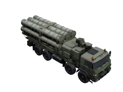 Heavy Military 8x8 Transport Truck Missile System Vehicle 3D model