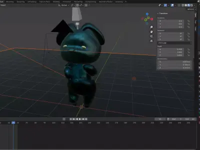 Sexy bear - 3D blender Low-poly 3D model