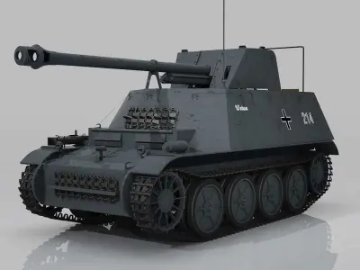 Marder II D Pak36R Sdkfz 132 Early Version 3D model