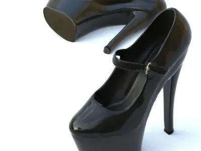 High Heel Middle Poly 3D model