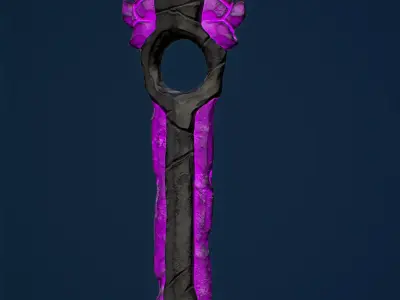 paladin sword Low-poly 3D model
