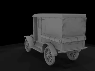 HO Delivery Truck Diorama Vehicle Printable STL 3D print model
