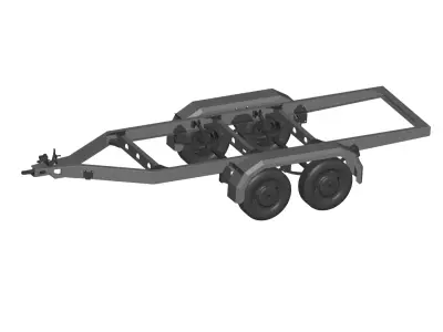 boat trailer 3D model by truck-3d from CGTrader