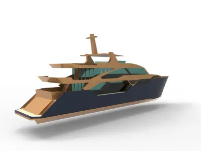 Super Yacht 3D model