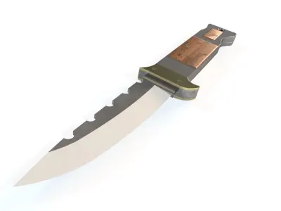 Knife Low-poly 3D model 19