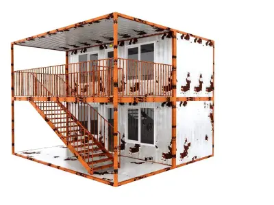 CONTAINER 02 - RUSTY Low-poly 3D model