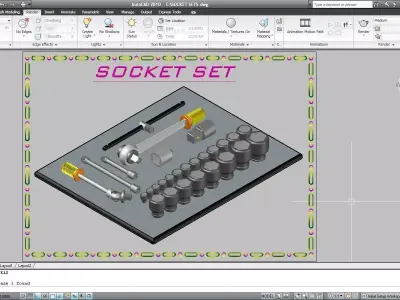 SOCKET SETS Free 3D model