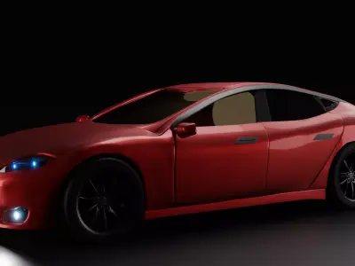Tesla Car Free 3D model by Untitleddd