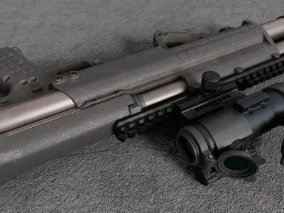 Kel-Tec Shotgun Low-poly 3D model