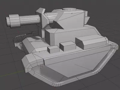 GameReady Tank Low-poly 3D model