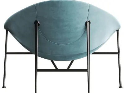 GLIDER Fabric armchair 3D model