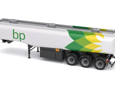 BP Fuel Semi Tank Trailer 3D model