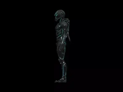 futuristic alien trooper 3D 3D model