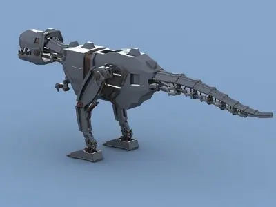 Mechanical dinosaur  3D model