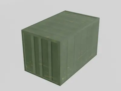 Shipping Container Green  Low-poly 3D model