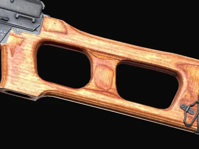 MILITARY Game Ready VSS Vintorez Low-poly 3D model