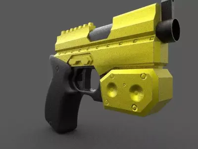 Sci-Fi Gun 01 Low-poly 3D model
