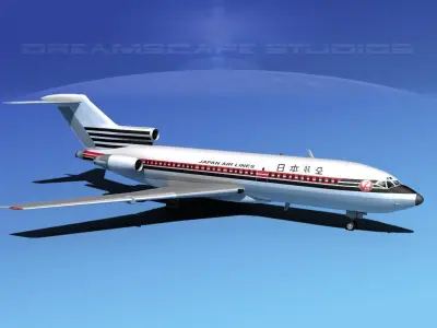Boeing 727-100 Japan Airlines 1 3D model