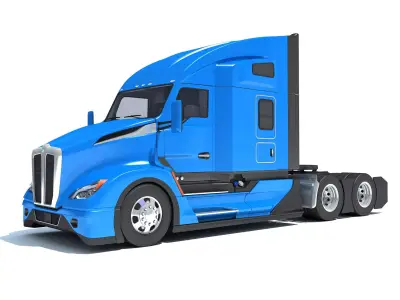 Sleeper Cab Tractor Truck 3D model purchase