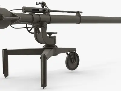  M40 Weapon Recoilless Rifle Deployed Green 