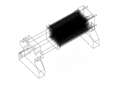 Pressure plate filter machine Low-poly 3D model
