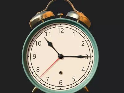 Alarm Clock Low-poly 3D model Low-poly 3D model