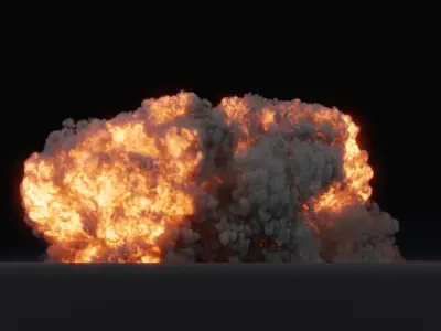 Game Ready 3D Explosion fireball Low-poly 3D model