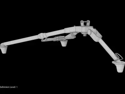 Tripod Mount Clean Low-poly 3D model