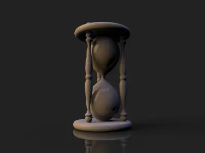 Hourglass with sand in it 3D model