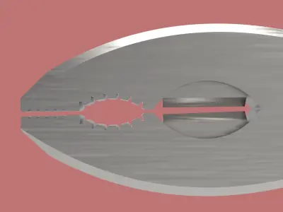 Nippers silver pliers 3D model