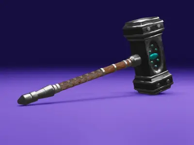 High-poly hammer in fortnite 3D model