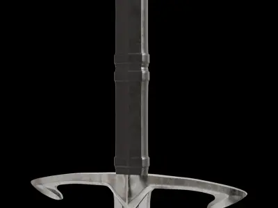 Gothic Sword 3D Model - High-Quality Fantasy Weapon 3D model