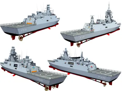 TURKISH MILGEM CLASS WARSHIPS 3D Model Pack