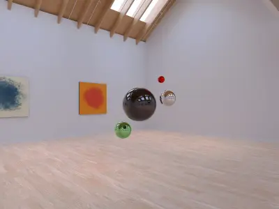 HDRI - Art Museum Gallery Interior 25 - 16384x8192 Texture