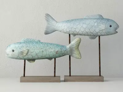 Ocean Fish Figure Set 3D model