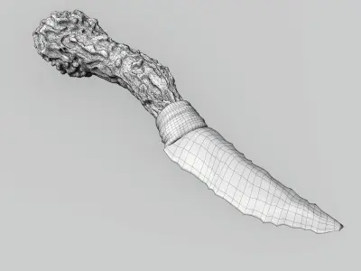 Obsidian knife 3D model