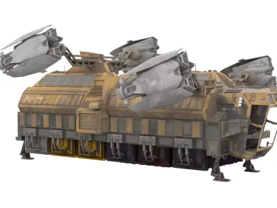 Sci Fi Spaceship - Cargo Ship - 3D model