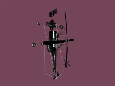 EuroCopter Drone 3D MODEL  Low-poly 3D model