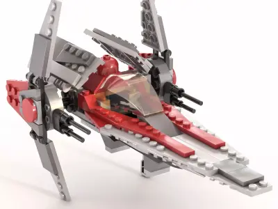 Lego V-wing Fighter 6205  3D model