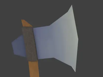 Simple Axe with Basic Texture Low-poly 3D model