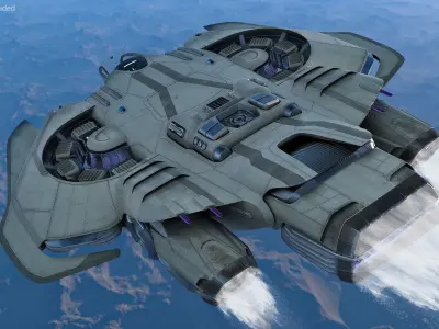 Sci Fi Dropship 3D model get