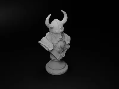 Viking Warrior Bust Chess 3D print model purchase