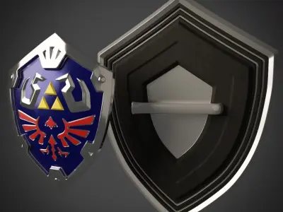 Hylian shield Low-poly 3D model